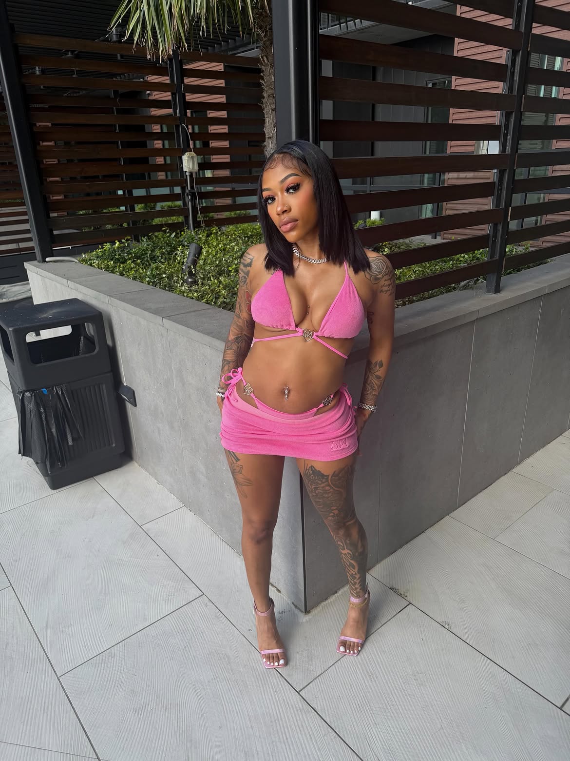 Terry Crush Pink Bikini Set