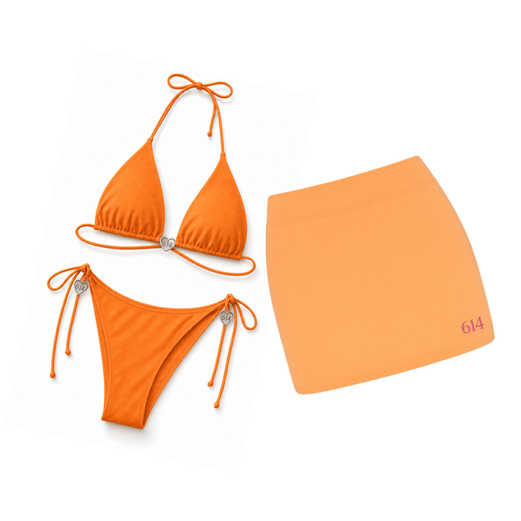 Terry Crush Orange Bikini Set