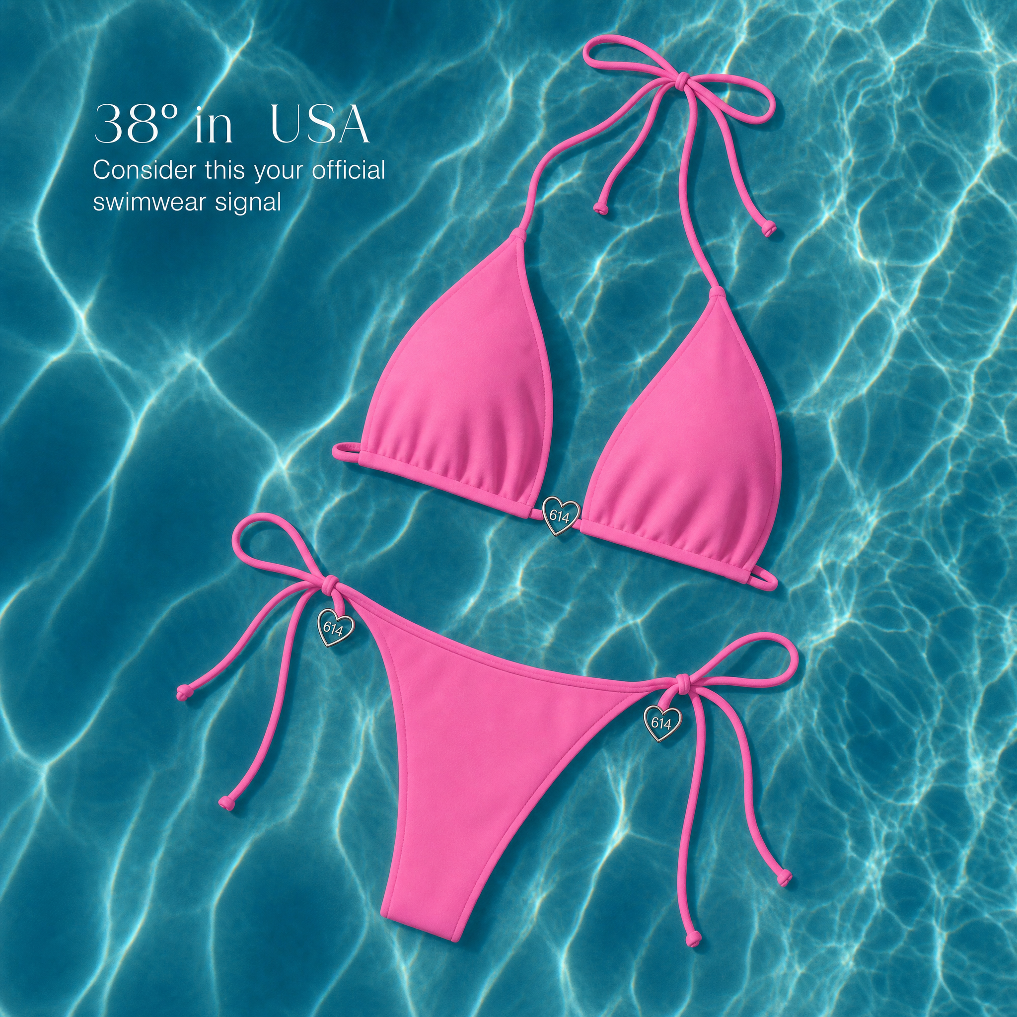 Terry Crush Pink Bikini Set